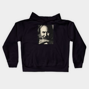 David Crosby - Vintage Pencil Drawing Style Kids Hoodie